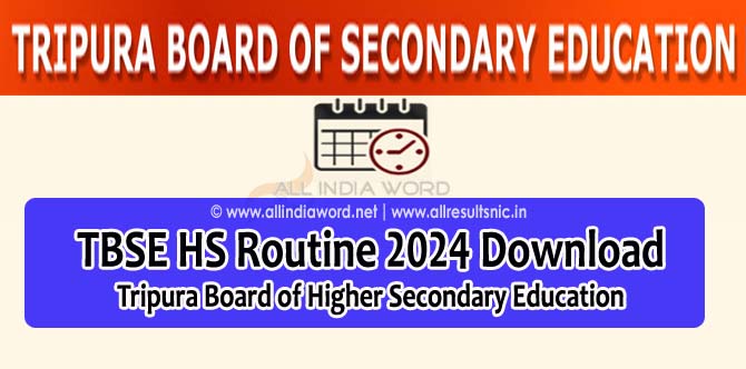 Tripura Board 12th Class Exam Schedule PDF 2024 Download