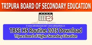 Tripura Board 12th Class Exam Schedule PDF 2025 Download