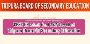 Tripura Board 12th Class Admit Card 2025 Download PDF